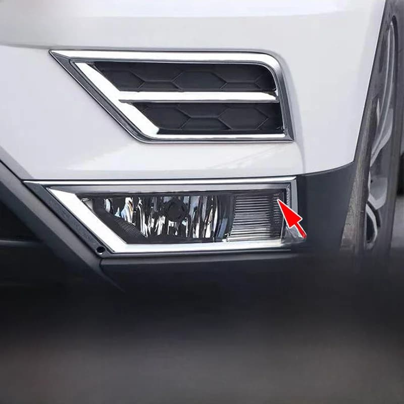 Grille de pare-chocs avant chromée, support antibrouillard, décoration de style, accessoires de voiture, VW, Volkswagen, Tiguan, 2020, 2019, 2018, 2017, 2016