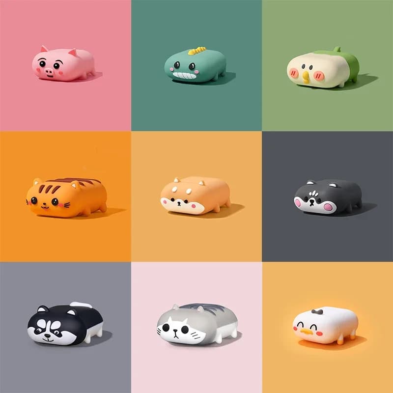 Dessin animé mignon Shiba Inu chien Silicone étuis pour écouteurs pour Apple AirPods 1 2 Pro 3 casque boîte sac pour Air Pods Pro couverture animale