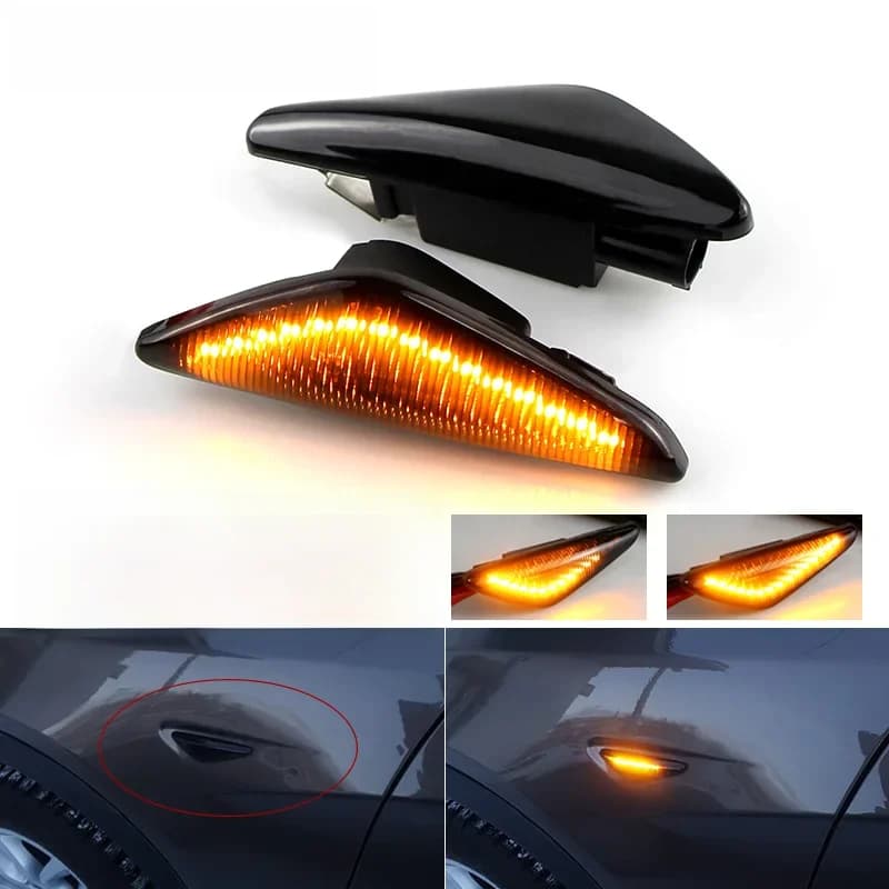 Marqueur latéral LED dynamique séquentiel, clignotant, clignotant, pour BMW E70 X5 F25 X3 E71 X6 2007 – 2013, 2 pièces