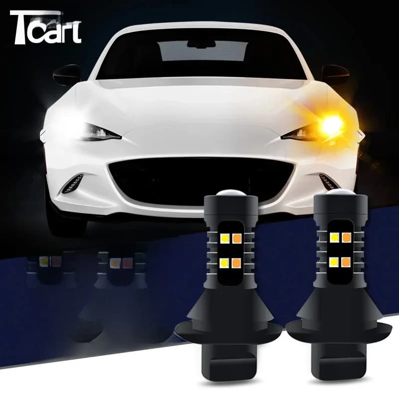 Pour Mazda MX5 MX-5 (ND) 2015 2016 2017 2018 2019 2020 2PCS Led drl Feux diurnes Clignotants 2IN1 Accessoires De Voiture