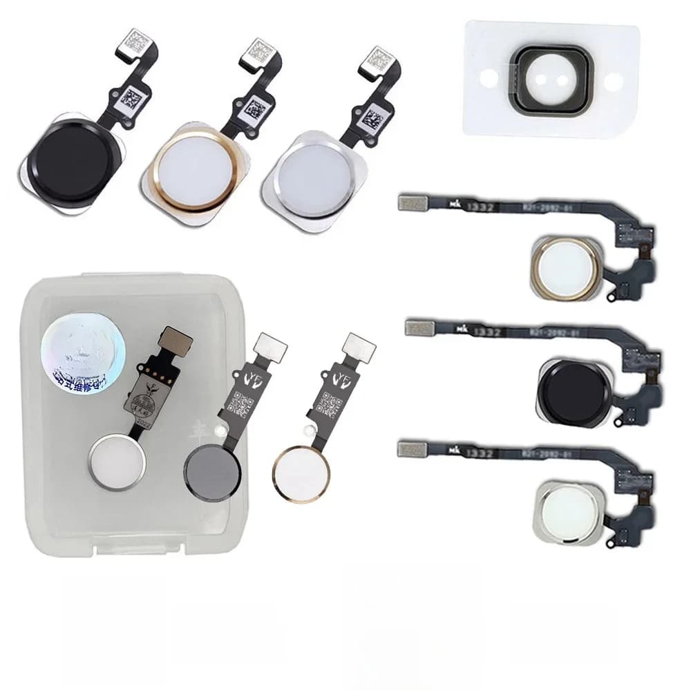 AiinAnt-Câble flexible pour iPhone 6 6s 7 8 Plus 5s SE, bouton de retour à la maison, connecteur de pièces de téléphone, réparation, pas d'identification tactile