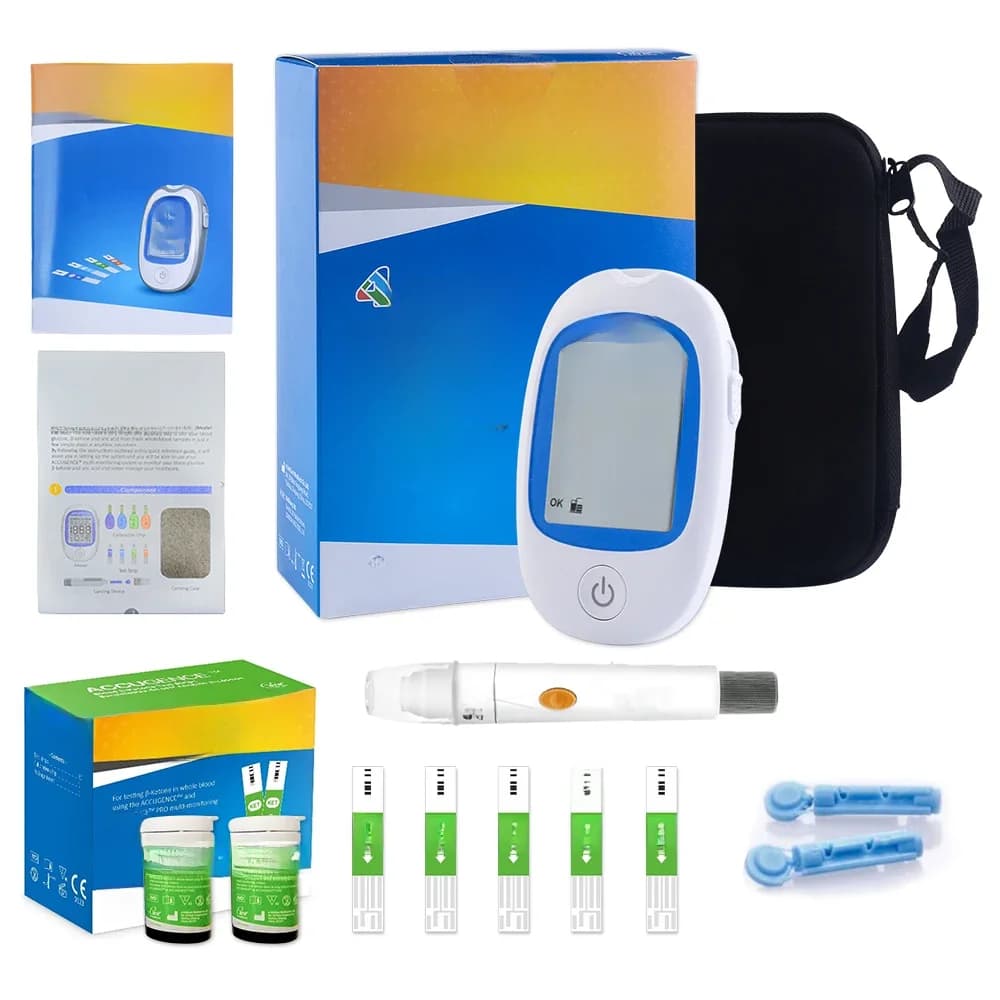 Kit de compteur de cétone de sang à test rapide pour la régime Keto avec moniteur de cétone et bandes 30 pièces avec lancettes, cétose et régime méthogénique