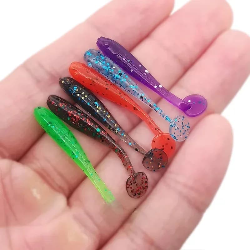 10 pièces Silicone souple leurres pièce artificielle attirail appât 3.5 cm 0.35g marchandises pour la pêche en mer pêche au roche Swimbait Wobblers