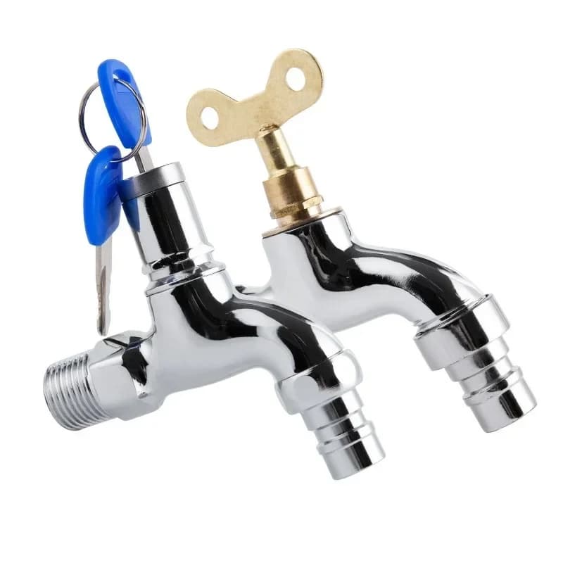 Robinet d'évier antivol de haute qualité avec clé de verrouillage, robinet d'eau de lavage domestique verrouillable à poignée unique, livraison directe pour l'extérieur