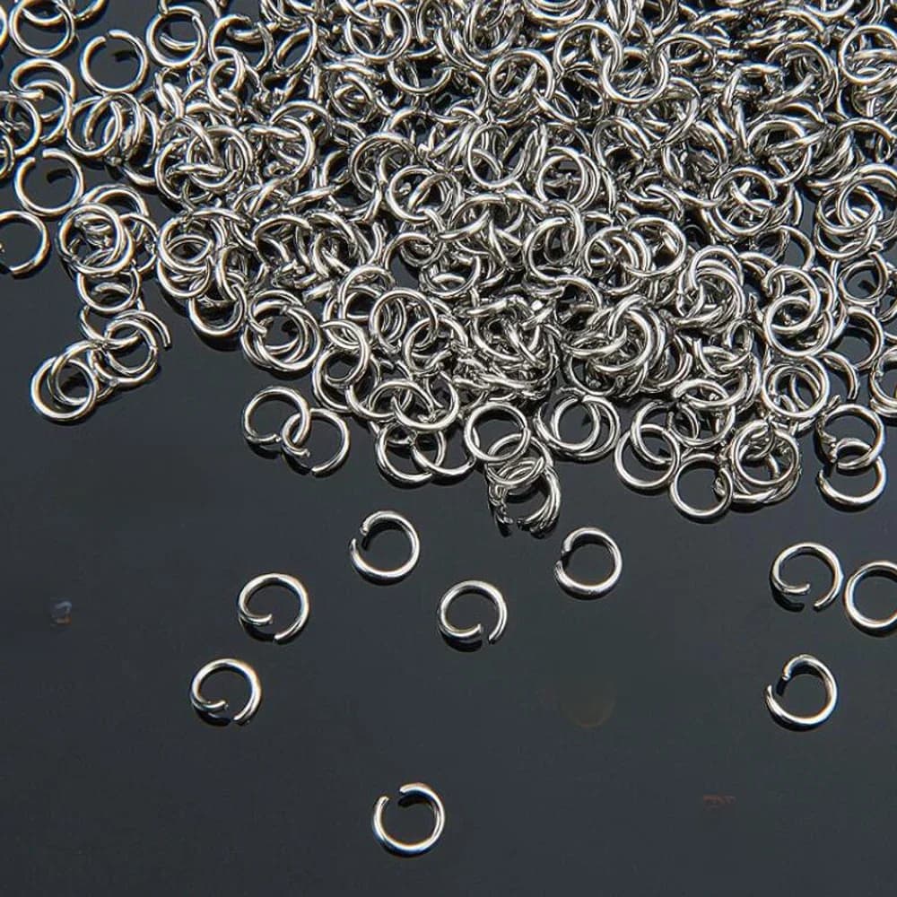 Anneaux fendus en acier inoxydable, 1000 pièces, haute qualité, 4/5/6/7/8/9/10mm, connecteurs d'anneaux de saut ouverts, bricolage pour la fabrication de bijoux