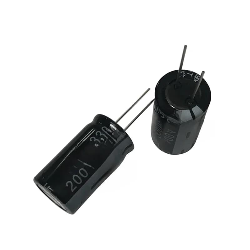 Condensateur électrolytique en aluminium 200V 330μF 18x35mm 330μF 200V 200V330MF 330MF200V 200V330MFD 200Vdc 200WV 200V 330μF 22μF 33μF