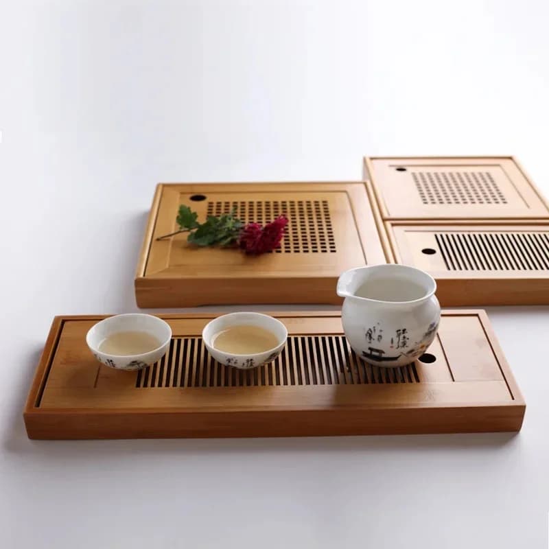 Plateau à thé en bois massif, stockage d'eau de Drainage, service à thé Kung Fu, tiroir, Table de salon de thé, outil de cérémonie de salon de thé chinois