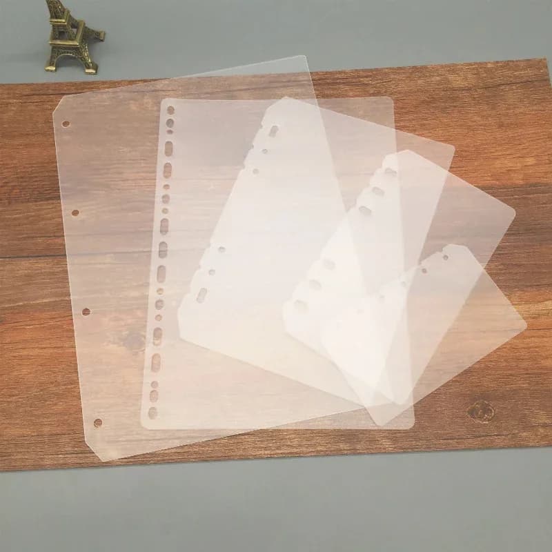 Séparateur d'indice de feuilles mobiles en plastique A5/A6/A7, 6 trous, spirale, planificateur, organisateur, accessoires de papeterie