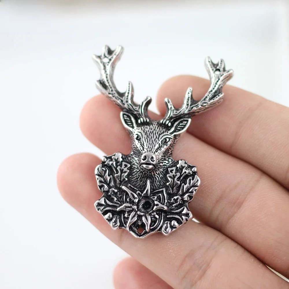 (3848) 1 pièce 51*38MM Pendentifs cerf en alliage de zinc plaqué couleur argent antique, accessoires de bijoux faits main DIY, vente en gros
