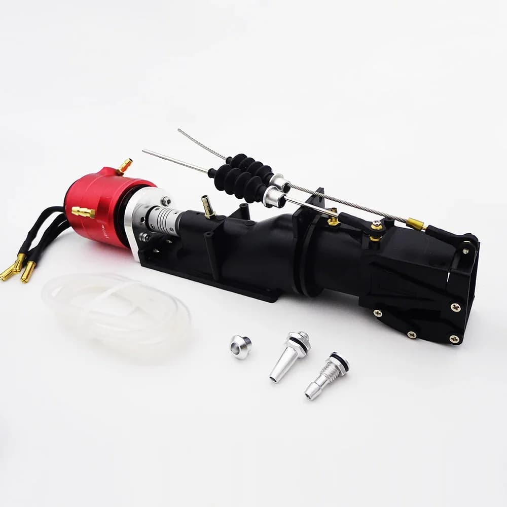 Pompe à Jet pour Propulseur d'Eau de 26mm, Éjecteur Arrière Turbo avec Moteur Sans Balais 3650 KV3300, pour Bateau à Jet RC de 40 à 60cm