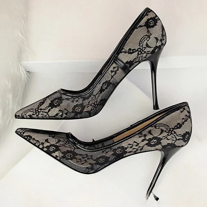 BIGTREE chaussures maille dentelle creuse femme pompes 2026 printemps femmes talons Sexy chaussures de fête mince talons aiguilles femmes chaussures 6 couleurs