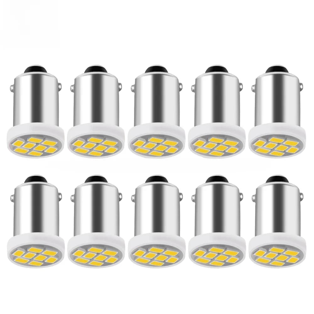 Ampoules LED BA9S 12V 24V 6.3V 6V, ampoules T4W T11, lumières de plaque d'immatriculation, 1895 1891 64111, 755 44 47 1893, 10 pièces