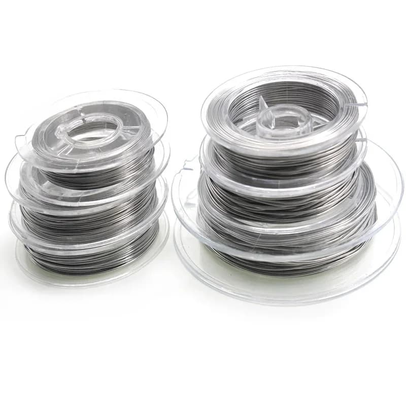 10 mètres 0.3-1mm 316L acier inoxydable perles fil corde fil chaîne pour bricolage artisanat collier Bracelet fabrication de bijoux résultats