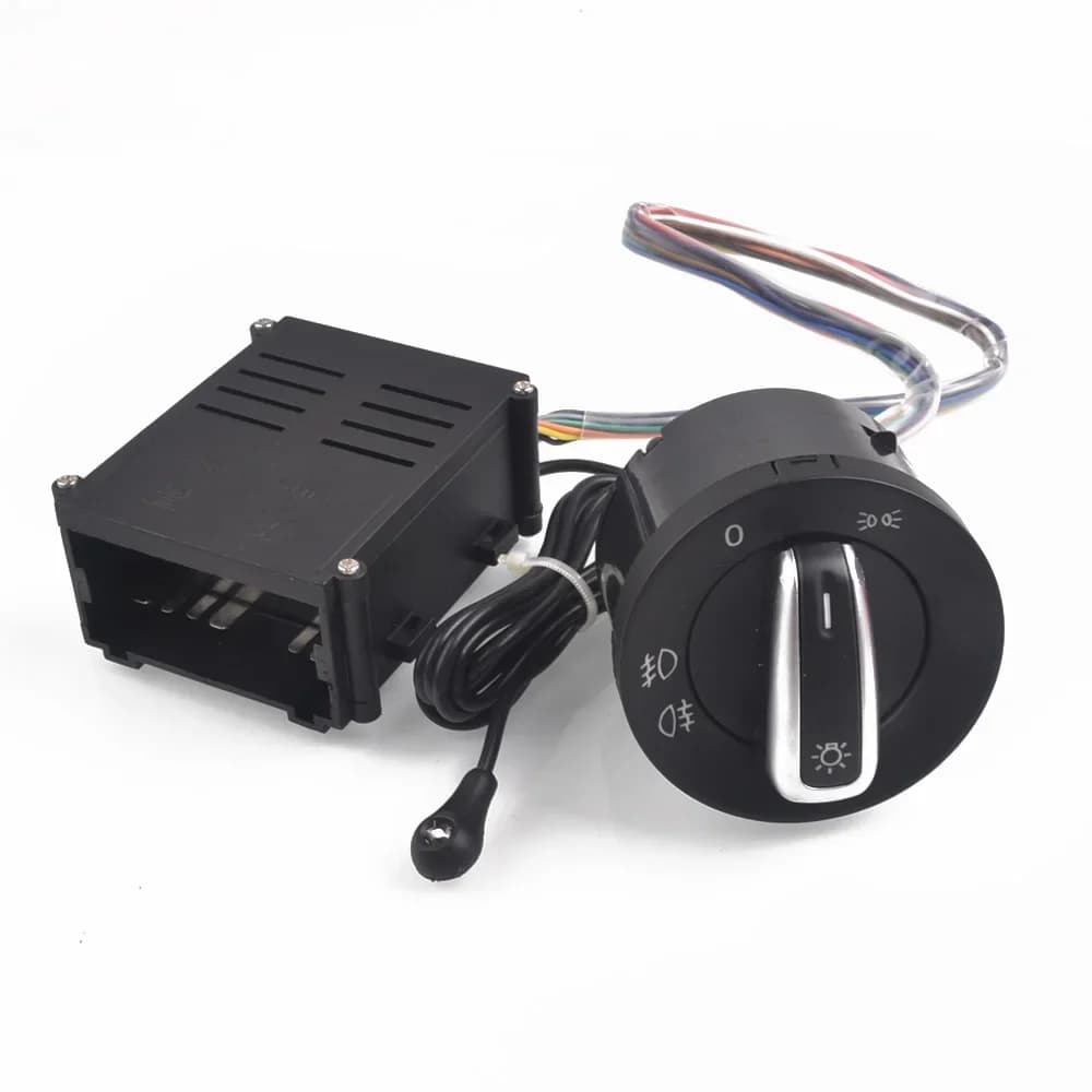 Interrupteur de lumière chromé pour voiture, capteur de lampe automatique, pour VW Transporter Multivan caravelle T5 T6 + phare automobile