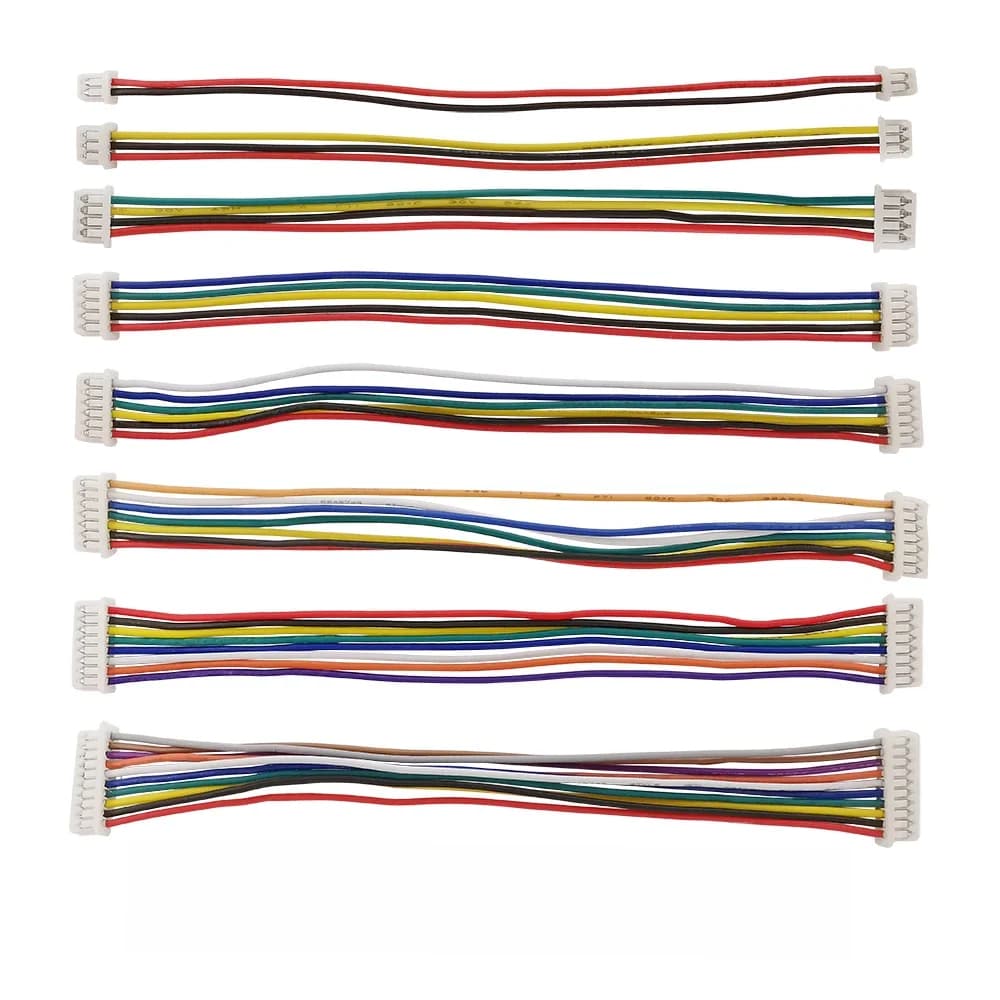 Connecteur de câble électronique JST 1.25 à Double tête, longueur 10CM, 15CM, 20CM, 30CM, 1.25mm 1.25 femelle, 10 pièces