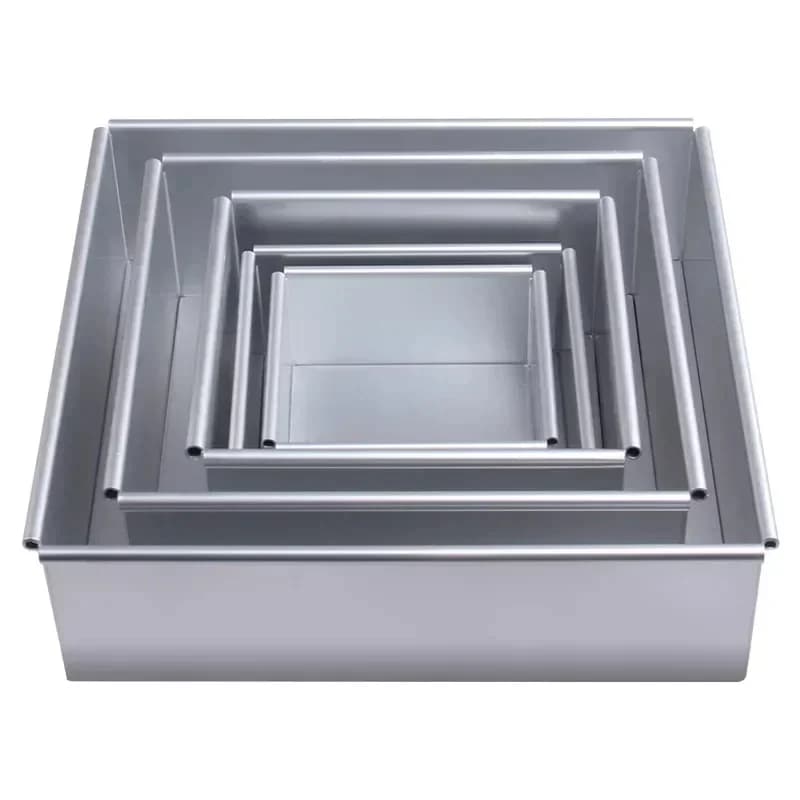 Moule à gâteau carré antiadhésif en alliage d'aluminium, moule à gâteau au fromage astronomique parfait, moule à gâteau bricolage, ustensiles de cuisine, 4 po, 5 po, 6 po, 8 po, 10 po