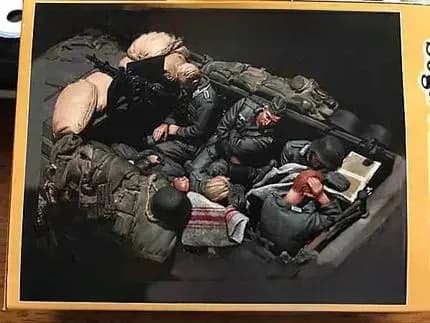Kit de modèle 1/35 en résine, soldats de repos (6 personnes)
