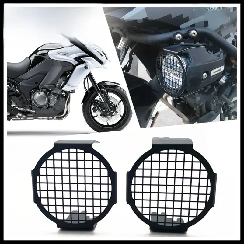 Juste de protection LED en acier inoxydable pour KAWASAKI VERSYS, accessoires de moto, budgétaire, lumière auxiliaire, garde, 650, 1000