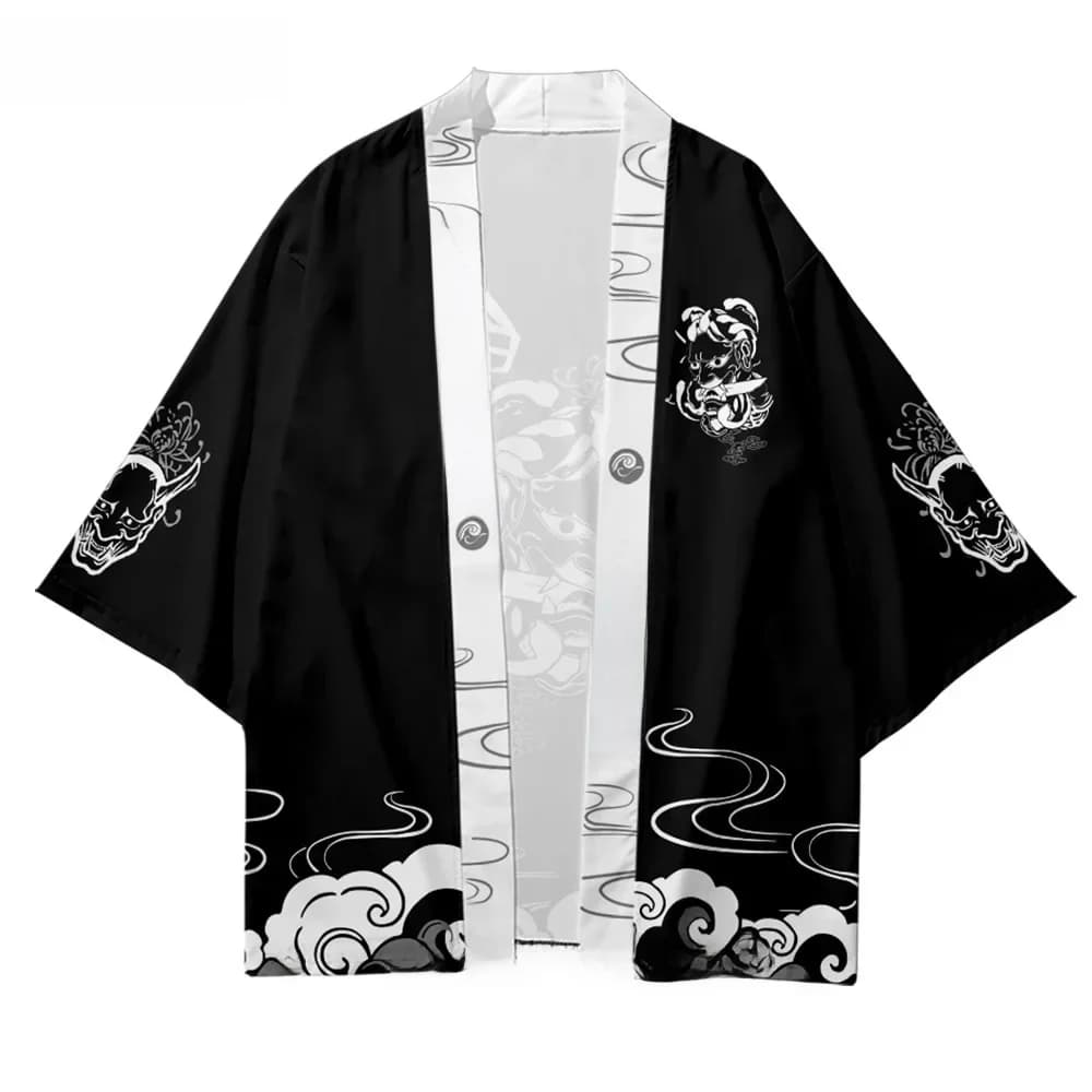 Grande taille 6XL 5XL 4XL mode japonais Anime Robe Cardigan femmes hommes Harajuku démon Cosplay chemises Yukata Haori Kimono