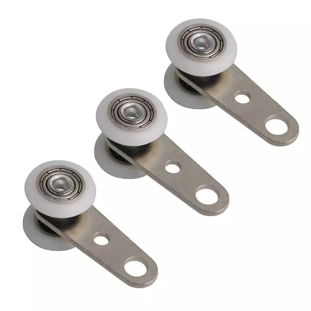 Bloc de poulie à roulement en métal 40x19mm, 10 pièces, avec deux roues en plastique pour armoire, fenêtre, portes coulissantes