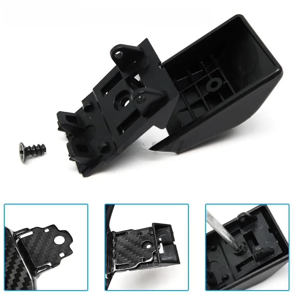 Pièces en plastique noir, accessoires de remplacement pour le volant, palettes de changement de vitesse pour BMW F30 F31 F34 F48 F39 F25 F87 F80 F82 I3 I8