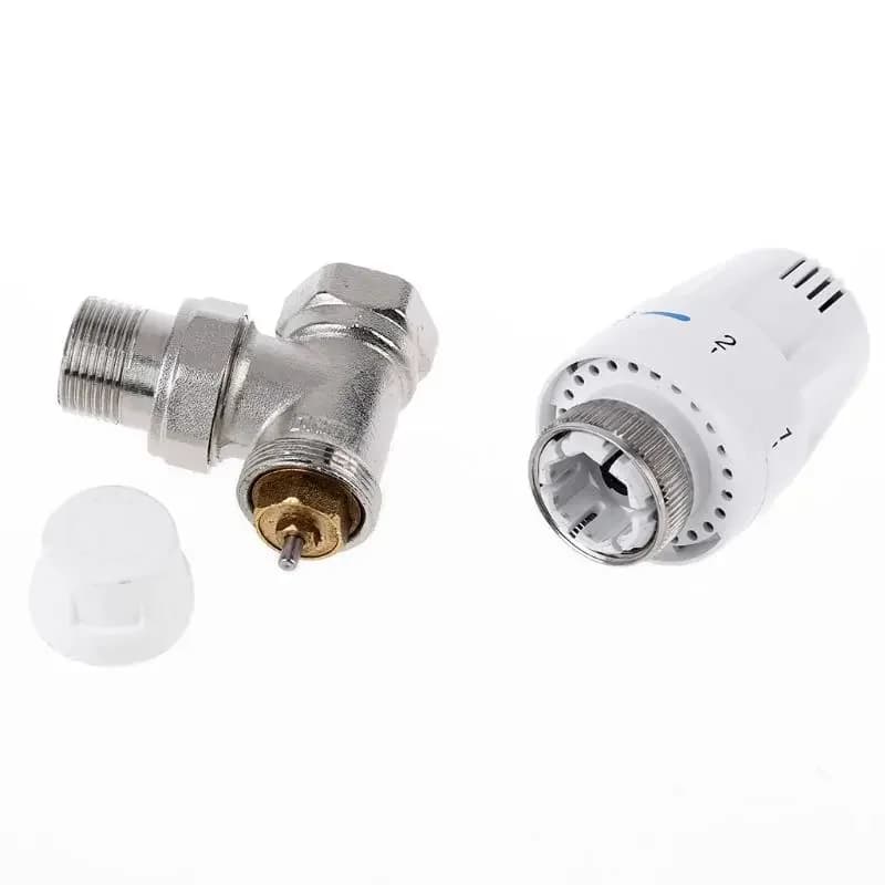 Vanne de radiateur thermostatique automatique, Thermostat de contrôle de la température, Angle de chauffage au sol, vanne spéciale en cuivre DN15 DN20