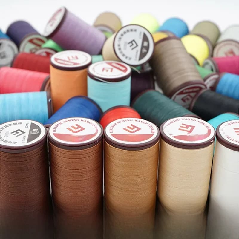 Fil de cire à coudre rond de haute qualité pour Bracelets artisanaux en cuir, tissage frittable, broderie manuelle, fil résistant en Polyester