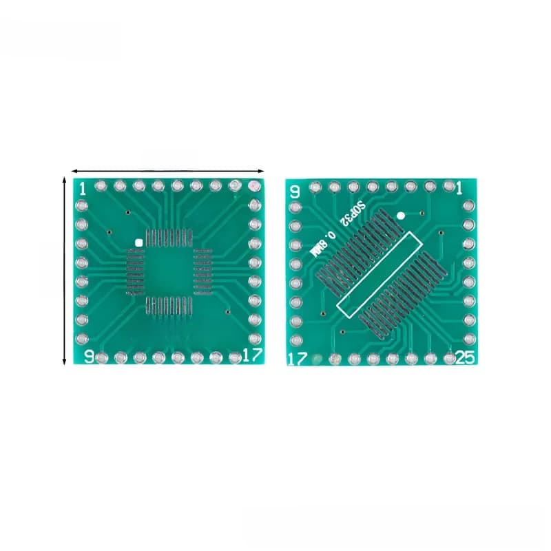 Adaptateur de carte de transfert LQFP32 SSOP32 FQFP32 TQFP32, Pinboard PCB SMD à DIP32 DIP Pin IC, plaque de Test, prise pas de 0.8mm, 10 pièces/1 pièce