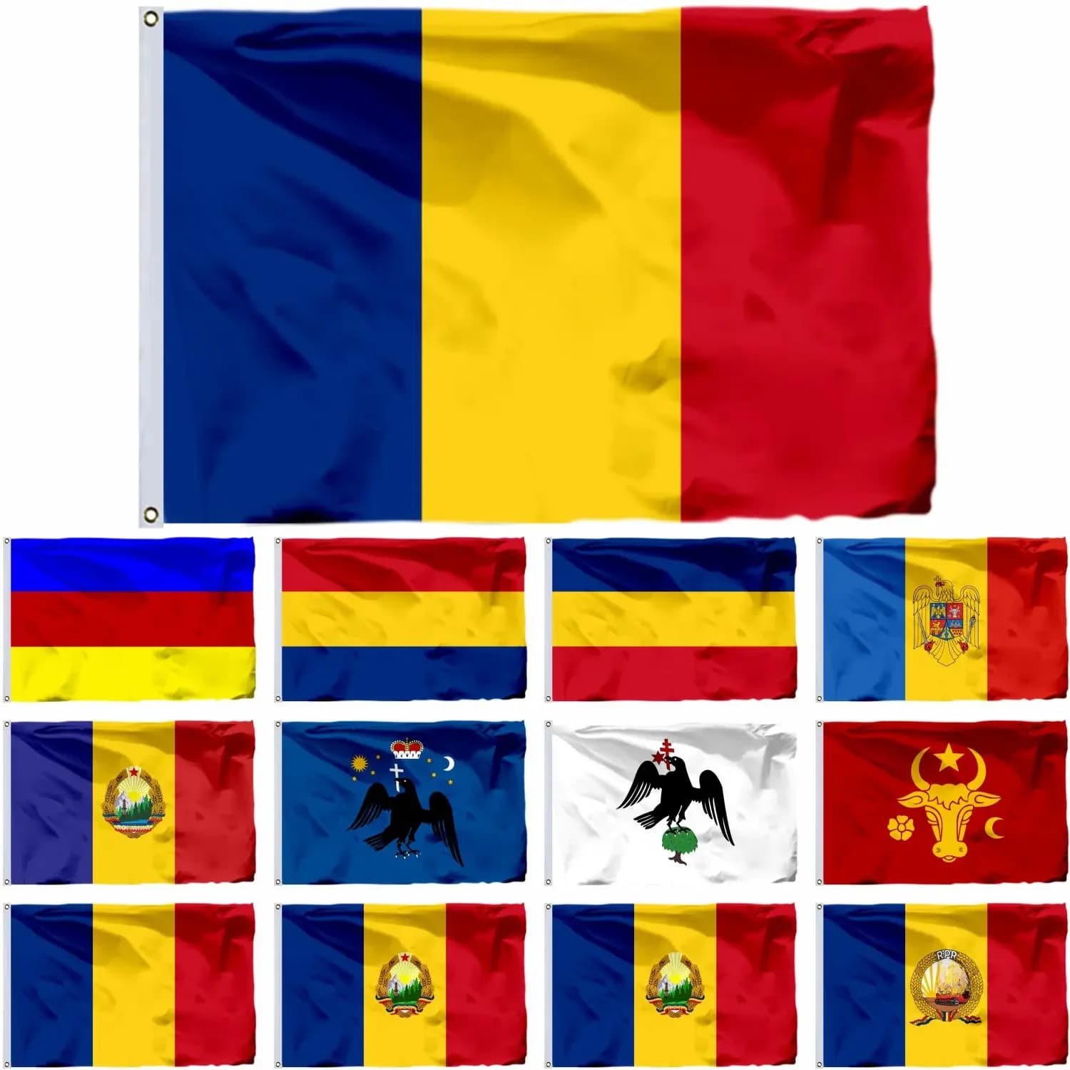 Drapeau de l'armée roumaine, Moldavie, choix de tailles : 21x14 cm / 2x3 pi / 3x5 pi / 45x30 cm / 30x20 cm, Transylvanie, drapeau naval, bannière de Wallachia