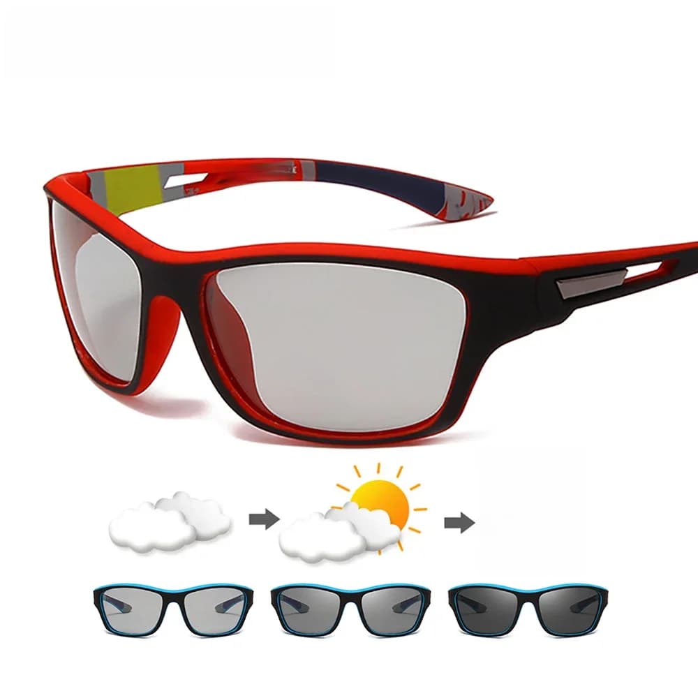 Lunettes de soleil photochromiques de cyclisme pour hommes et femmes, polarisées, à couleur changeante, pour l'escalade en plein air, UV400, 2026