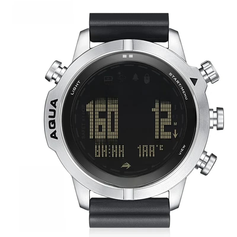Montre Intelligente Numérique pour Plongée Sous-Marine, Modèle avec Altimètre, Baromètre, Boussole, Thermomètre et Horloge, Étanche Jusqu'à 100m pour Homme