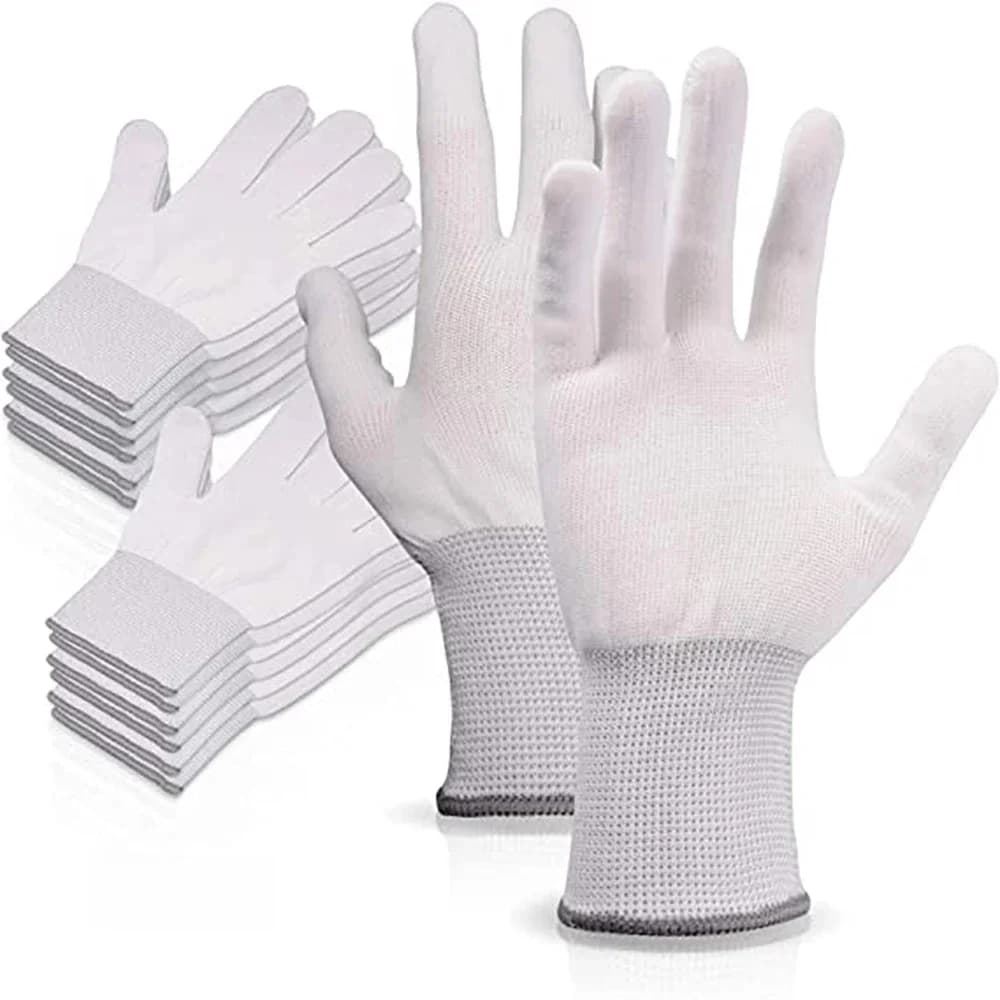 FOSHIO 4/8/20 paires de gants de travail antistatiques, applicateur d'emballage de Film vinyle, outil de teinte de fenêtre, protection des mains en Nylon, accessoires de voiture