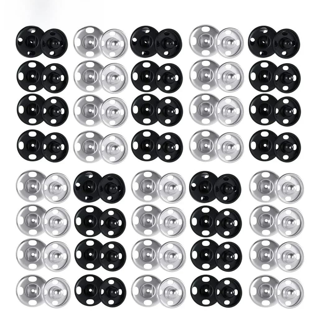 100/50 pièces boutons à pression coudre sur boutons à pression boutons de fixation à pression en métal bouton-pression pour bricolage vêtement couture vêtements 8/10MM