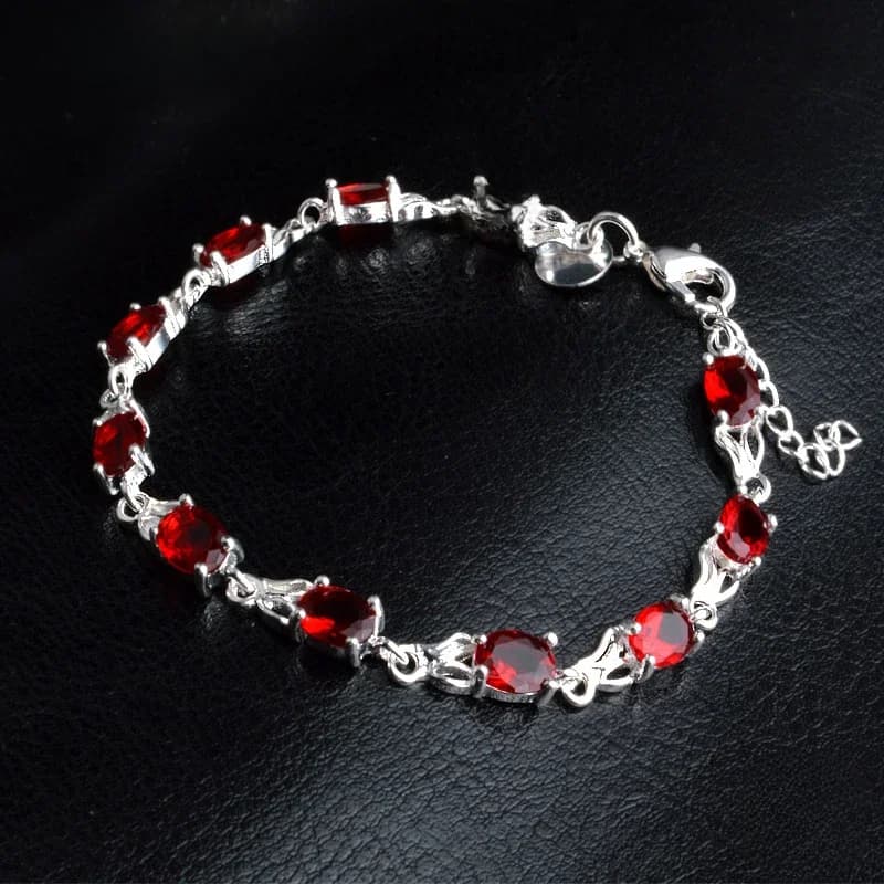 ZDADAN – Bracelet rubis en argent Sterling 925 pour femmes, bijoux à la mode pour fête de mariage, cadeau, vente en gros