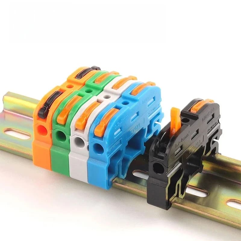 Connecteur de fil rapide de Type Rail Din 211, bornier de câble conducteur d'épissure Compact au lieu du connecteur de câblage UK 2,5B, 10 pièces