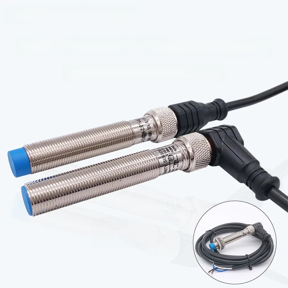 Cloweit – ensemble de commutateurs de capteur de proximité inductif IP65 M12, connexion à 4 broches, câble en PVC de 2m, détection de métaux affleurants et Non affleurants de 2mm et 4mm