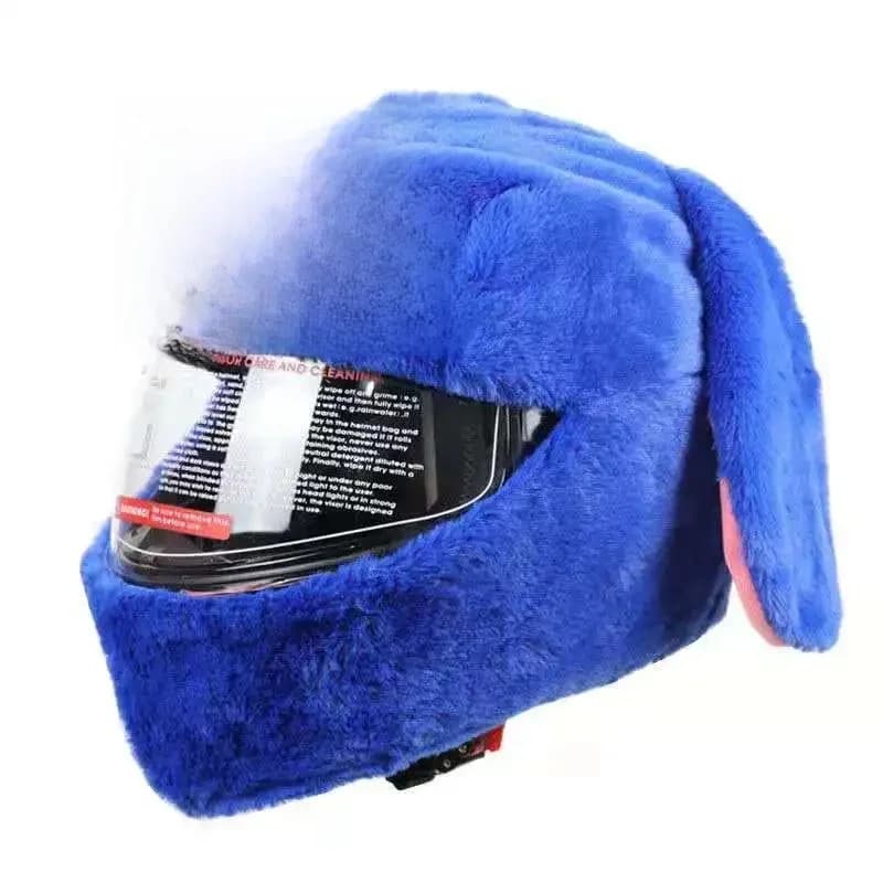 Juste de casque de moto en peluche unisexe, casque intégral de motocross, décoration de casque tout-terrain, style cosplay, accessoires de Noël