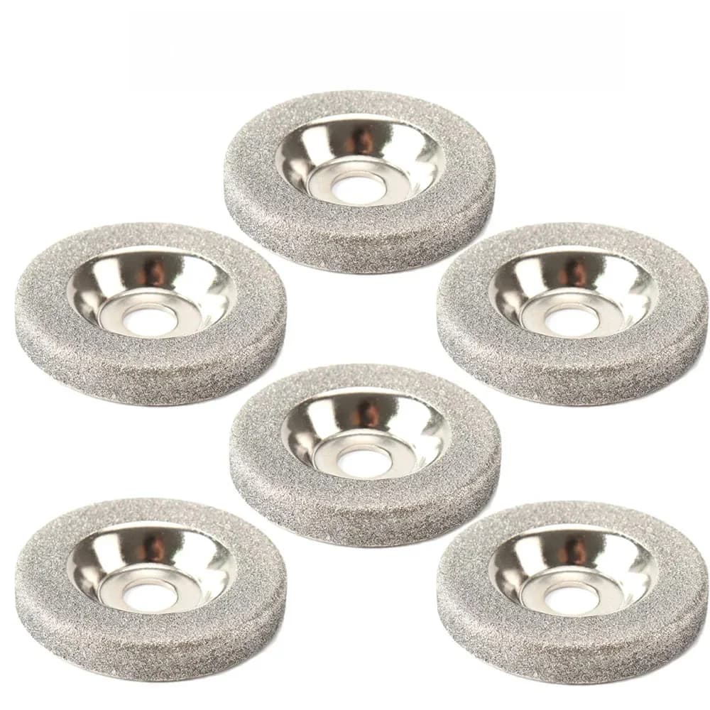 1 à 15 pièces de meules diamantées de 50 mm, disques de meulage convexes, outil rotatif pour la coupe de pierre, pour un enlèvement ou une finition rapide.