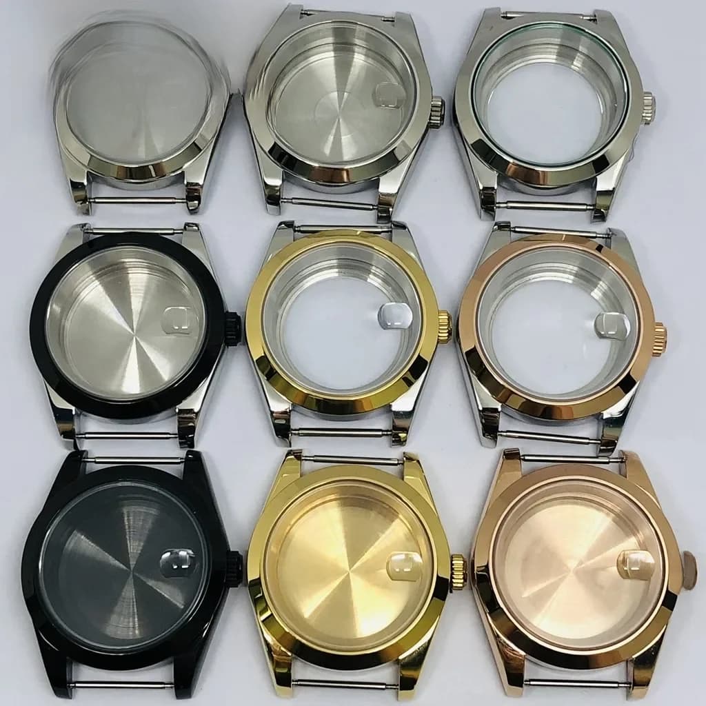 Miuksi – boîtier de montre saphir, 36mm/40mm, argent or noir, mouvement NH35 NH36 NH34 ETA2824 2836 Miyota8215 PT5000 DG2813 3804