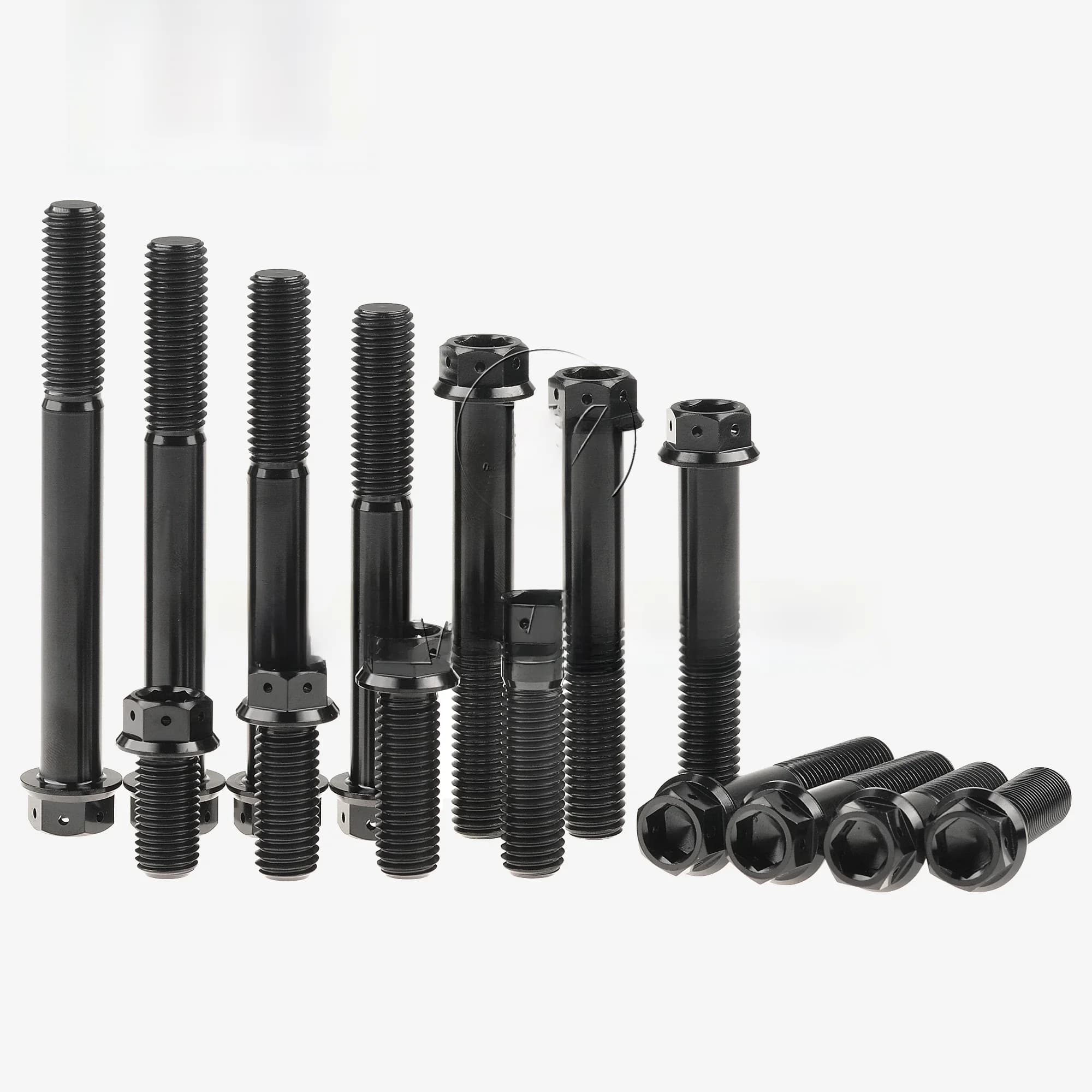 Wanyifa – boulon en titane Ti M10x20 ~ 90mm, bride intérieure et extérieure, vis hexagonales, pas 1.25/1.5mm pour Modification d'étrier de moto