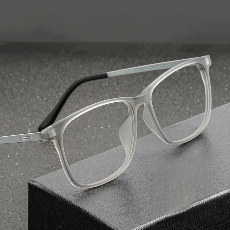 Monture de lunettes en titane pour hommes lunettes de myopie ultralégères monture complète confortable grande taille lunettes optiques carrées cadre 9825