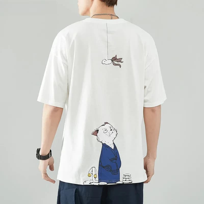 ZAZOMDE – T-shirt japonais à manches courtes pour hommes, Streetwear décontracté, surdimensionné, estival, Harajuku