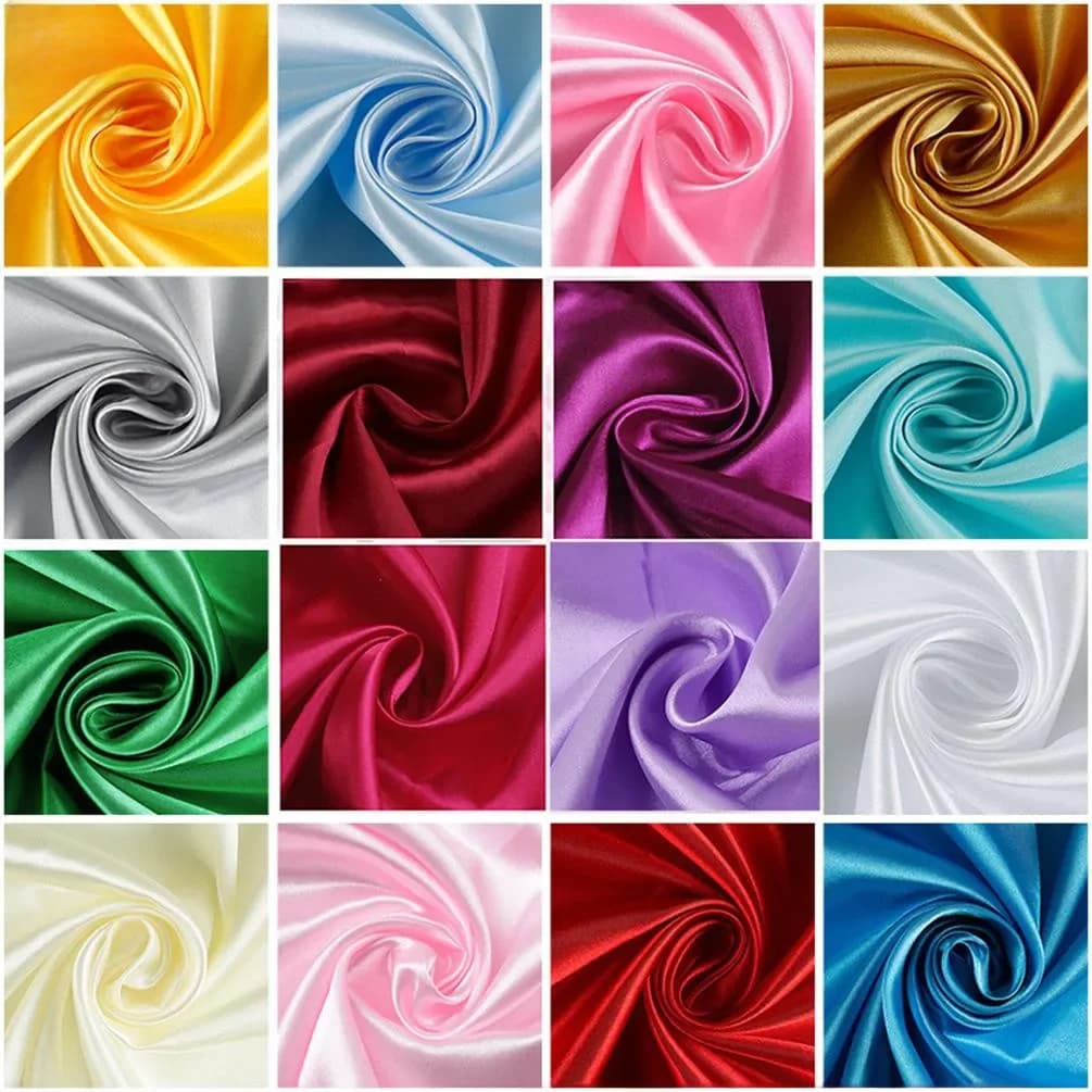 Tissu en Satin de Polyester 100cm x 150cm, tissu en soie de Simulation pour robe, boîte-cadeau, tissu de doublure en Satin, tissu à coudre de couleur unie