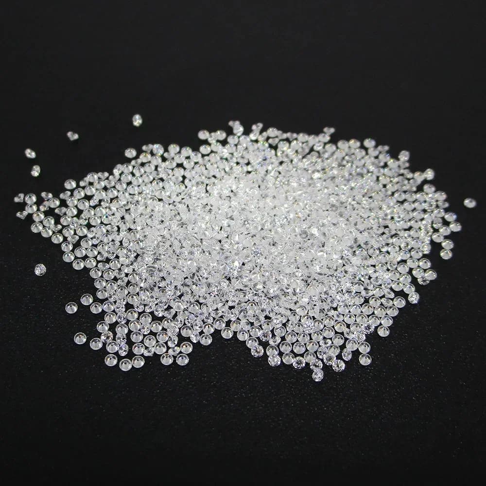 50pcs en gros AAAAA 0.8mm à 3.0mm blanc zircon cubique en vrac 1mm 1.5mm perles pierres coupe ronde Zircon gemmes pour la fabrication de bijoux