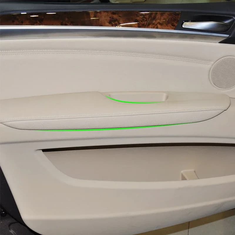 Autocollant de couverture de panneau d'accoudoir de porte en cuir microcarence, accessoires de voiture LHD, garniture pour BMW X5 E70, 2007, 2008, 2009, 2010, 2011, 2012, 2013