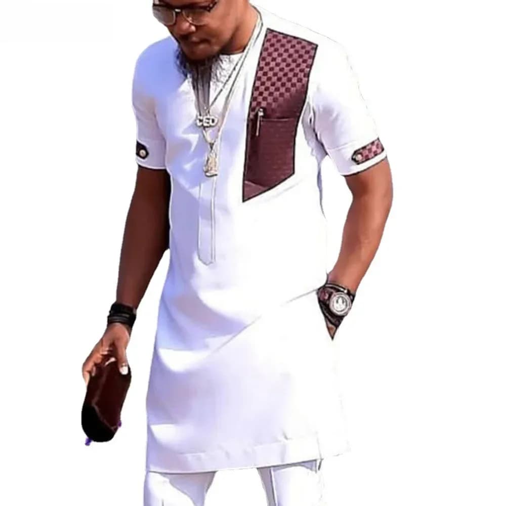 S-4XL 2021 nouvelle mode d'été hommes africains blanc grande taille chemises vêtements africains pour hommes vêtements africains