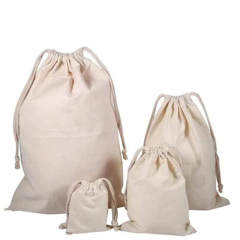 Sac à linge en toile de coton Extra Large, robuste, 75x120cm/65x75cm/48x60cm, rangement de plage