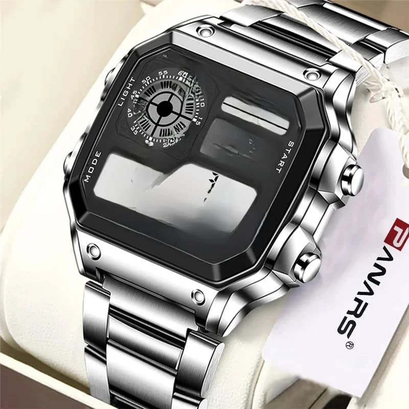 PANARS-Montre-bracelet de sport militaire étanche pour homme, chronomètre électronique, numérique, 5 bars, marque supérieure, luxe, horloge