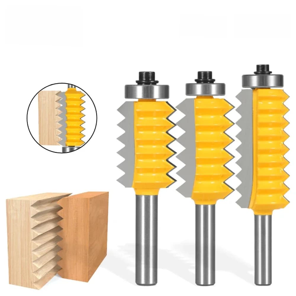 8mm tige routeur peu doigt Joint colle panneau surélevé V joint fraise pour bois Tenon menuiserie cône tenonnage peu LT021