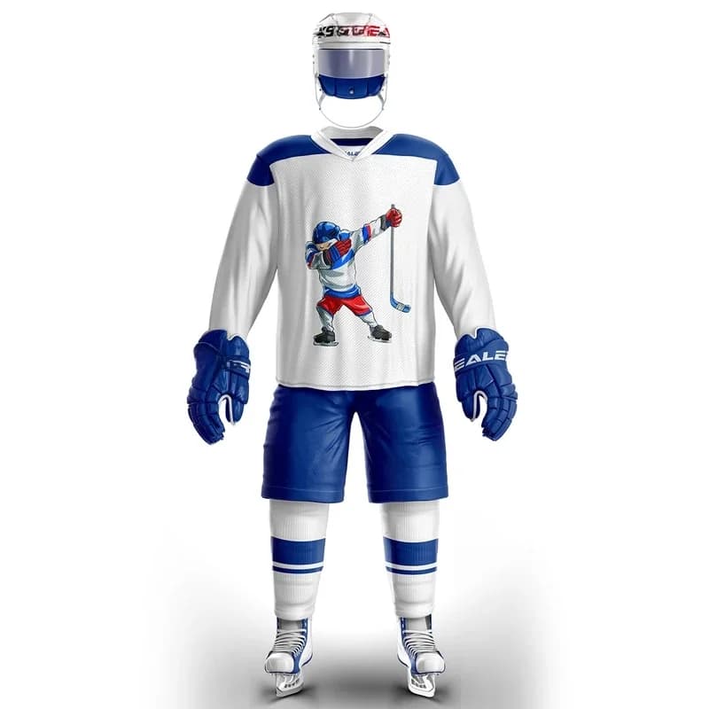 Han Duck-Maillot d'entraînement de hockey sur glace, léger et fin, respirant, blanc, personnalisé, grande chemise de rue, toutes tailles, haute qualité